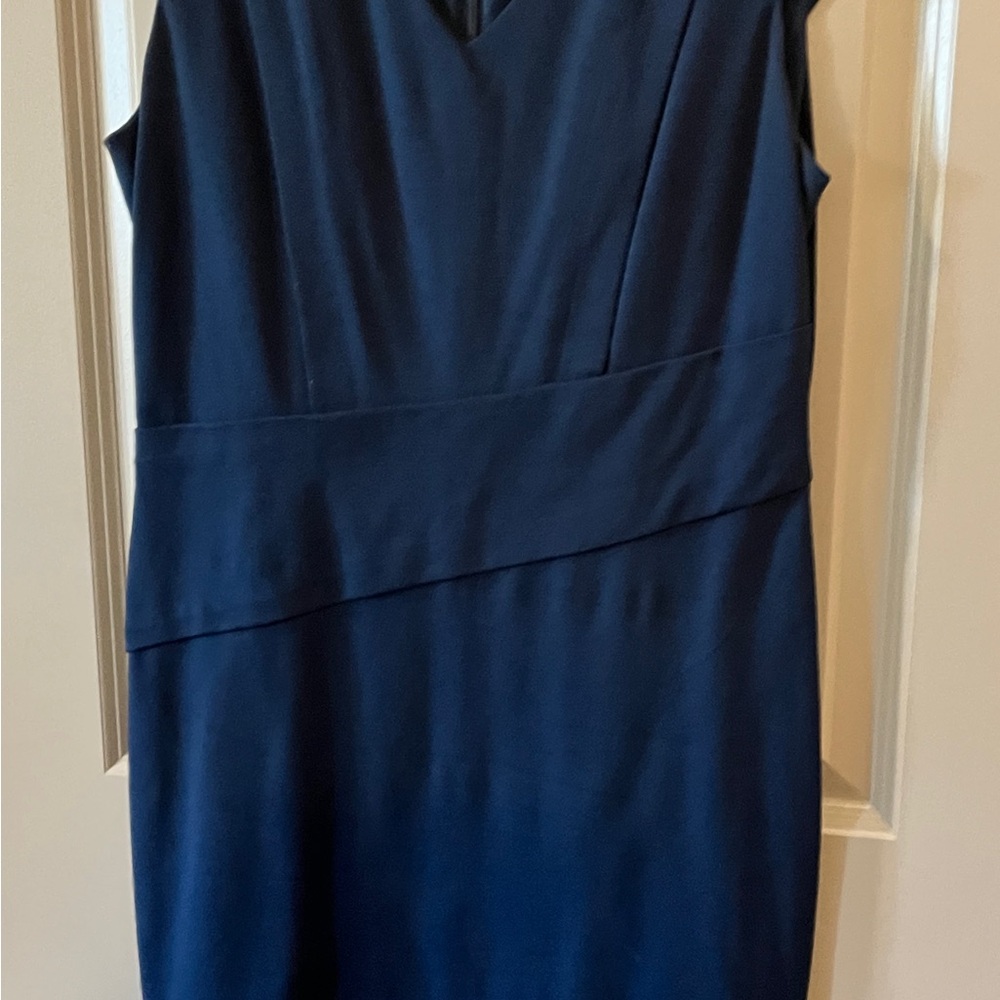 Elegant Dark Teal Sheath Dress by Adrianna Papell – Size 8